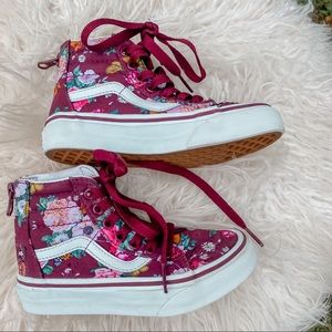 Girls floral vans size 11